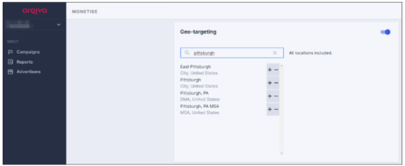 Geo-targeting